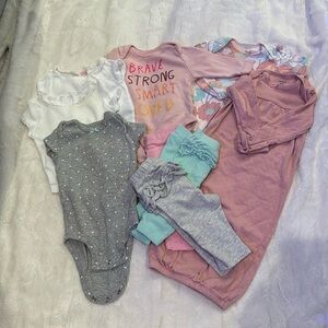 0-3 Month Baby girl Carter’s, Gap, and Old Navy bundle
